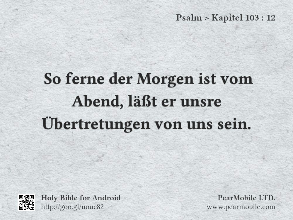 Psalm, Kapitel 103:12